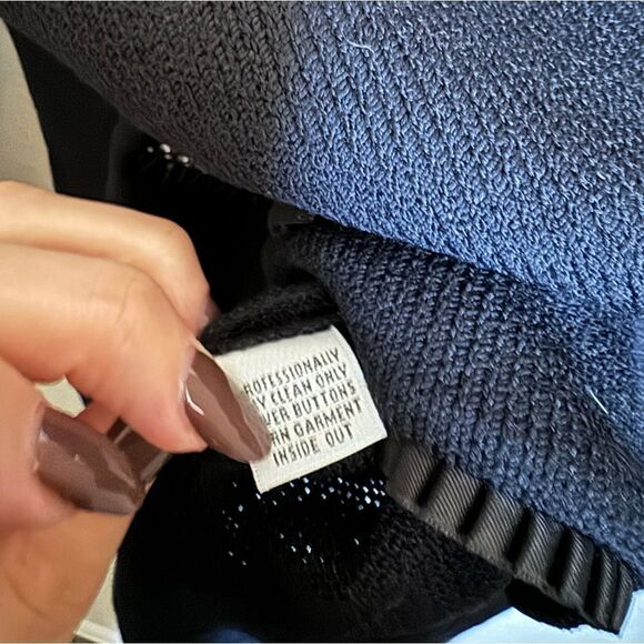 Vintage St. John Evening by Marie Grey Santana Knit Blazer Jacket Sz 12 Black - Picture 6 of 9